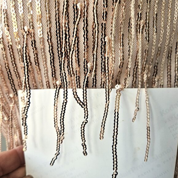 NWT R&M Richards Gold Sequin Maxi Dress, Sz 10 - Picture 11 of 11